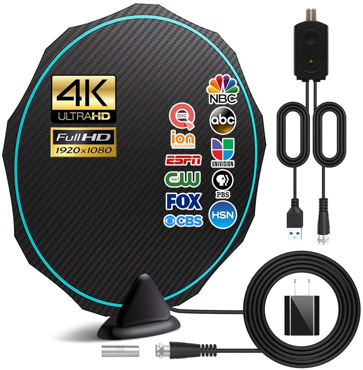 

Whole sale High gain amplifier 4K free indoor long range hd digital tv antenna