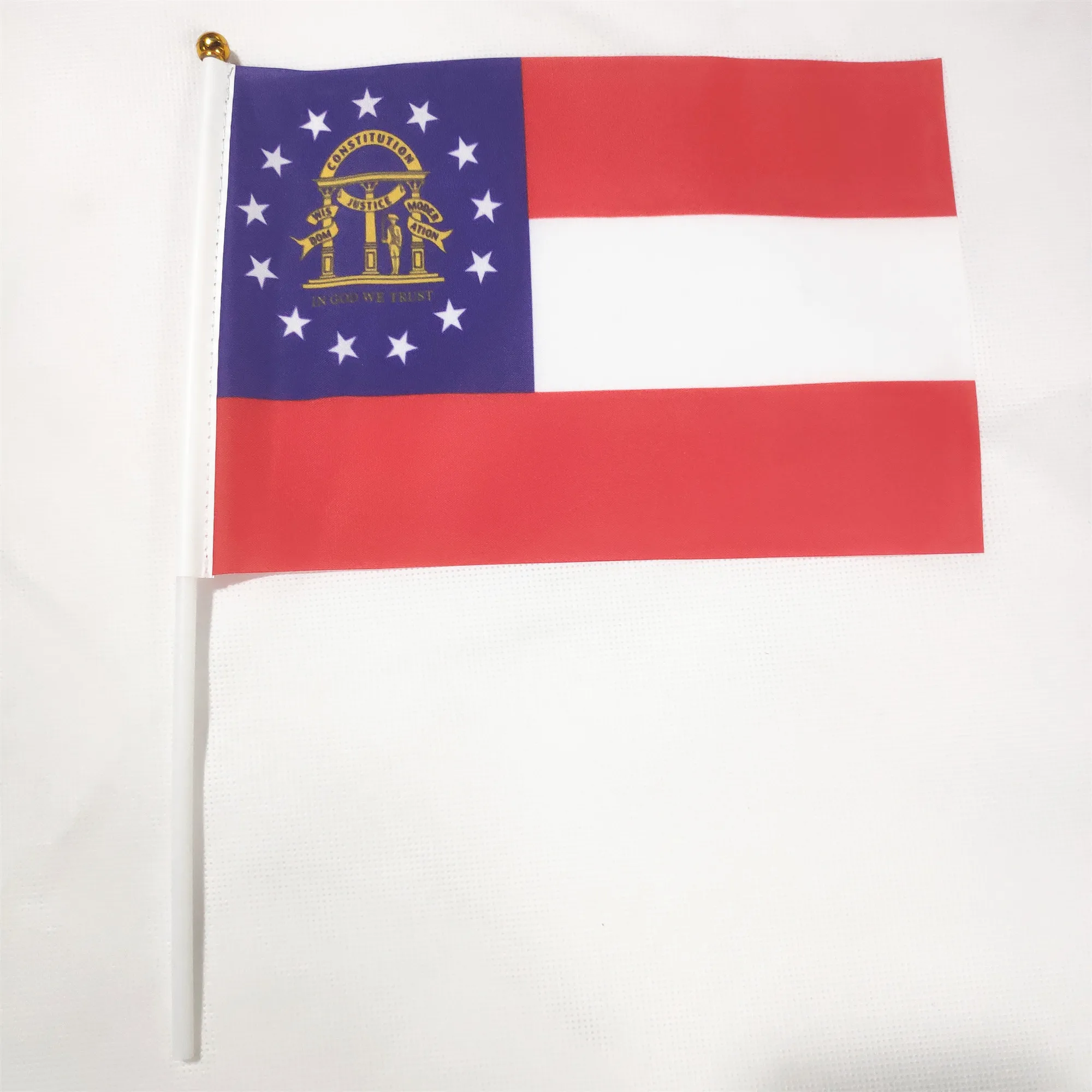 

Amazon hot sale USA Georgia State hand waver flags small state hand hold flag with flagpole