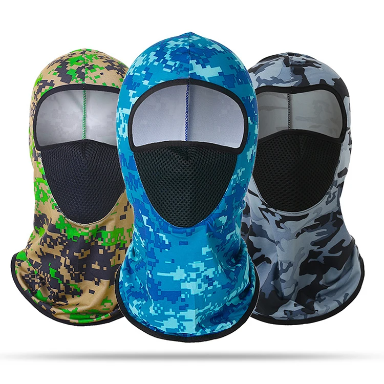 

Windproof Camouflage Fishing Cap Face Cover Motorcycle Mask Balaclava Face Mask For Sun Dust Protection, Picture shows