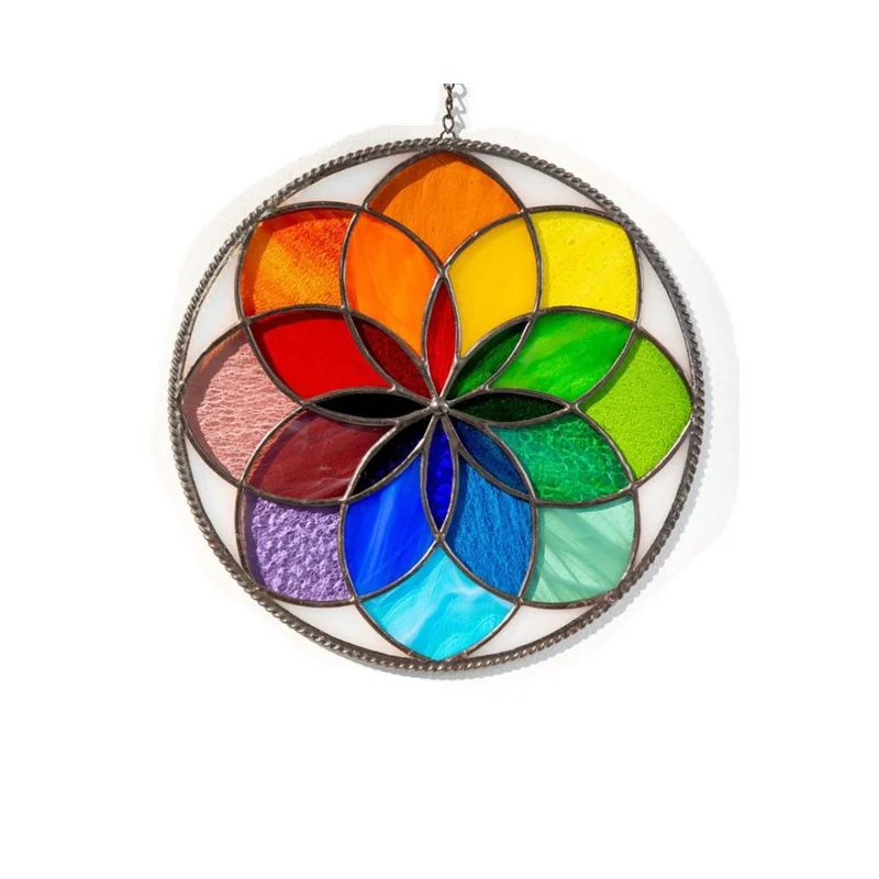 

New Creative Stained Glass Thousand Colorful Suncatcher Window Hangings Pendant Ornaments Wall Hanging Home Decor Art Pendant