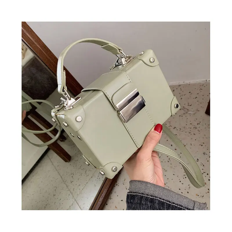 

Bags For Women 2020 new pattern small square boxy bag Turn lock handbag Korean shoulder Messenger bags