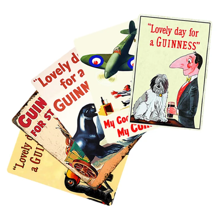 

Vintage Beer Tin Sign old fashioned tin plaque custom Classic Guinness metal sign Bar Club Cafe Restaurant Wall Decor Tin plate