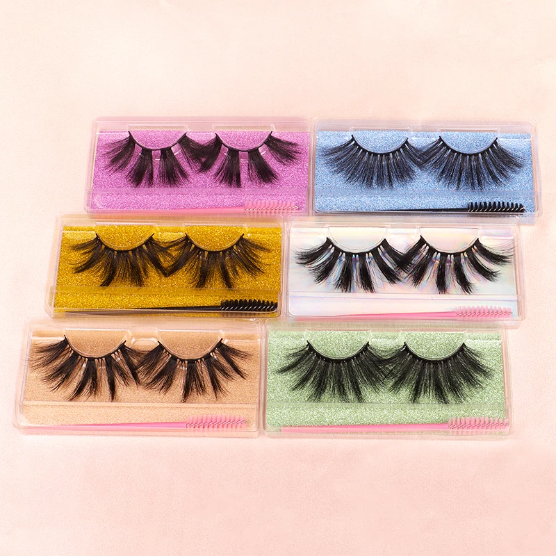 

25mm dramatic silk lashes 100% private label lashes silk mink korean customize packaging boxes 3d silk feyelash, Natural black mink eyelashes