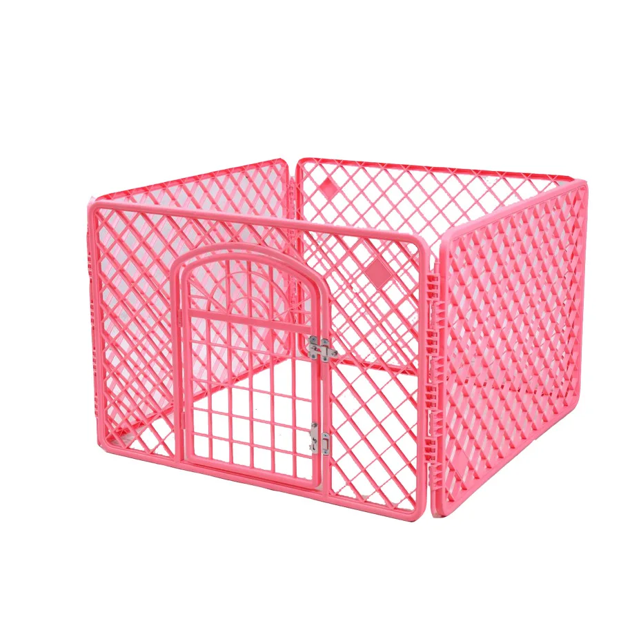 

Factory Direct Selling Small and Medium Dog Cages PP Pet Cages Carriers DIY Indoor Dog Pen Fence Pet Playpen Dog Crate, As picture