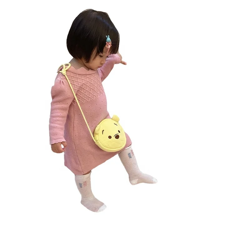 

girl's knit sweater dress kids baby sweater 2020 plain pink dress