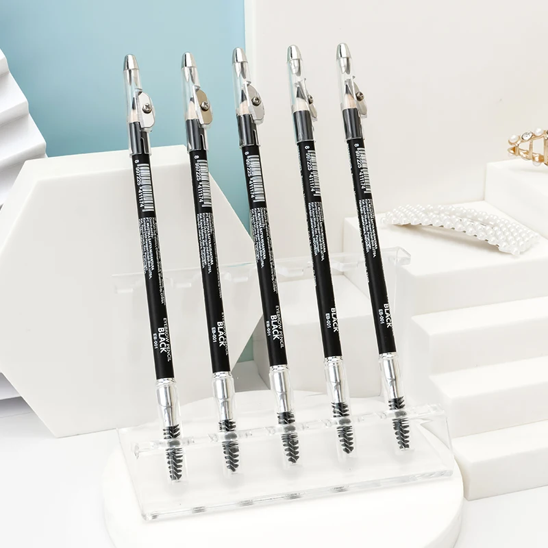 

Wholesale price durable slim long lasting clear brow pencils for eye makeup, Virety colors eyebrow pencil with sharpener