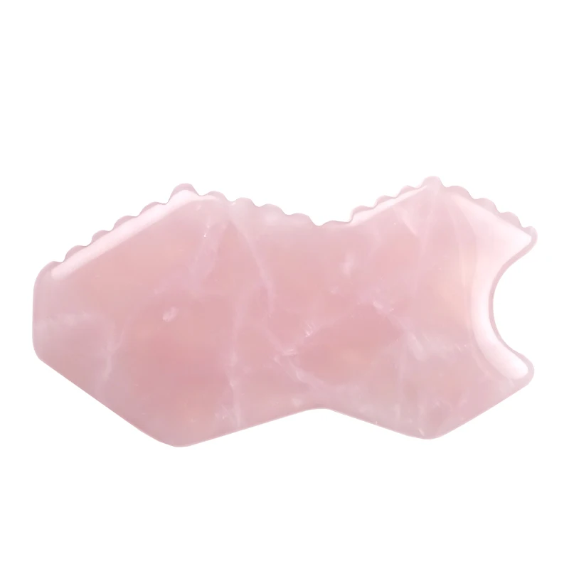 

Top Sale Rose Quartz Jade GuaSha For Efficient Facial Wrinkle Remover, Pink