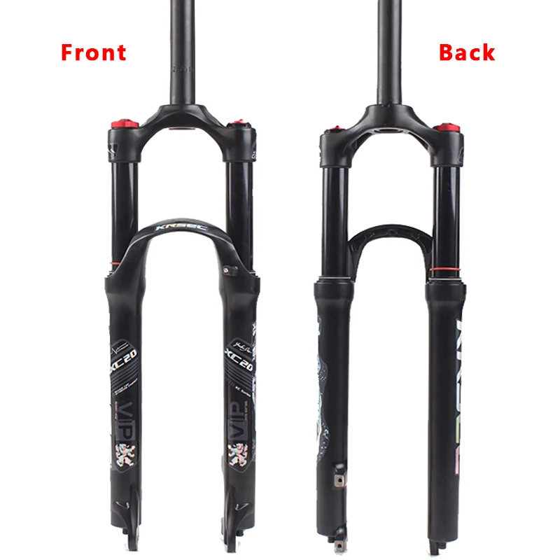 

26/27.5/29" MTB Bike Suspension Fork 120mm Air Shock 1-1/8" Mountain Bike Forks Travel 9mm, Black