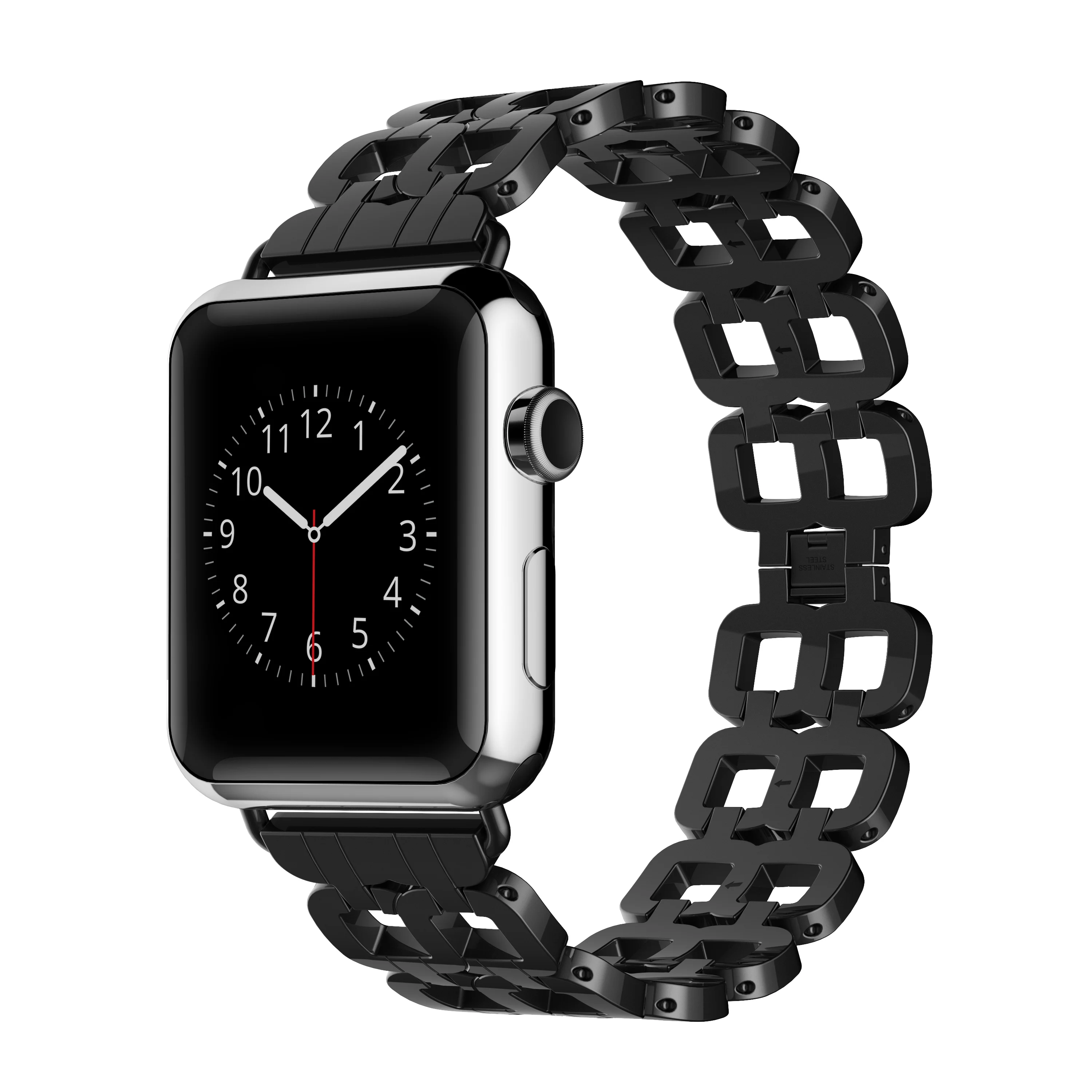 

KeepWin Stainless Steel 8 Type Bracelet Smart Watch Band Straps for Apple iWatch 7 6 5 4 SE 45mm 44mm 42mm 41mm 40mm 38mm, Our stock color or custom