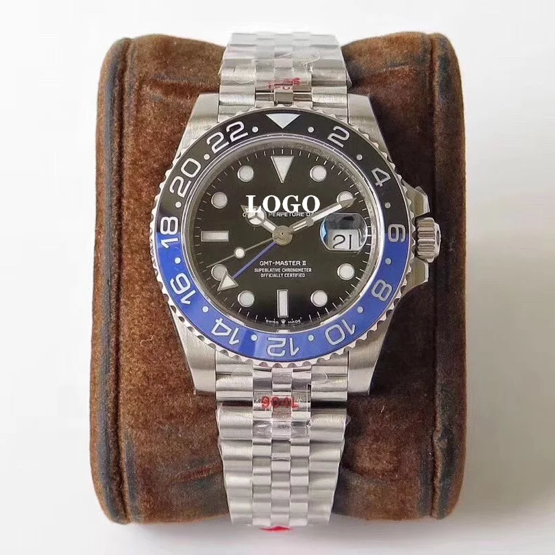 

Luxury Diver Super Watch 904L steel 126710BLRO ETA 2836 movement for men GMT Master Rolexables watches
