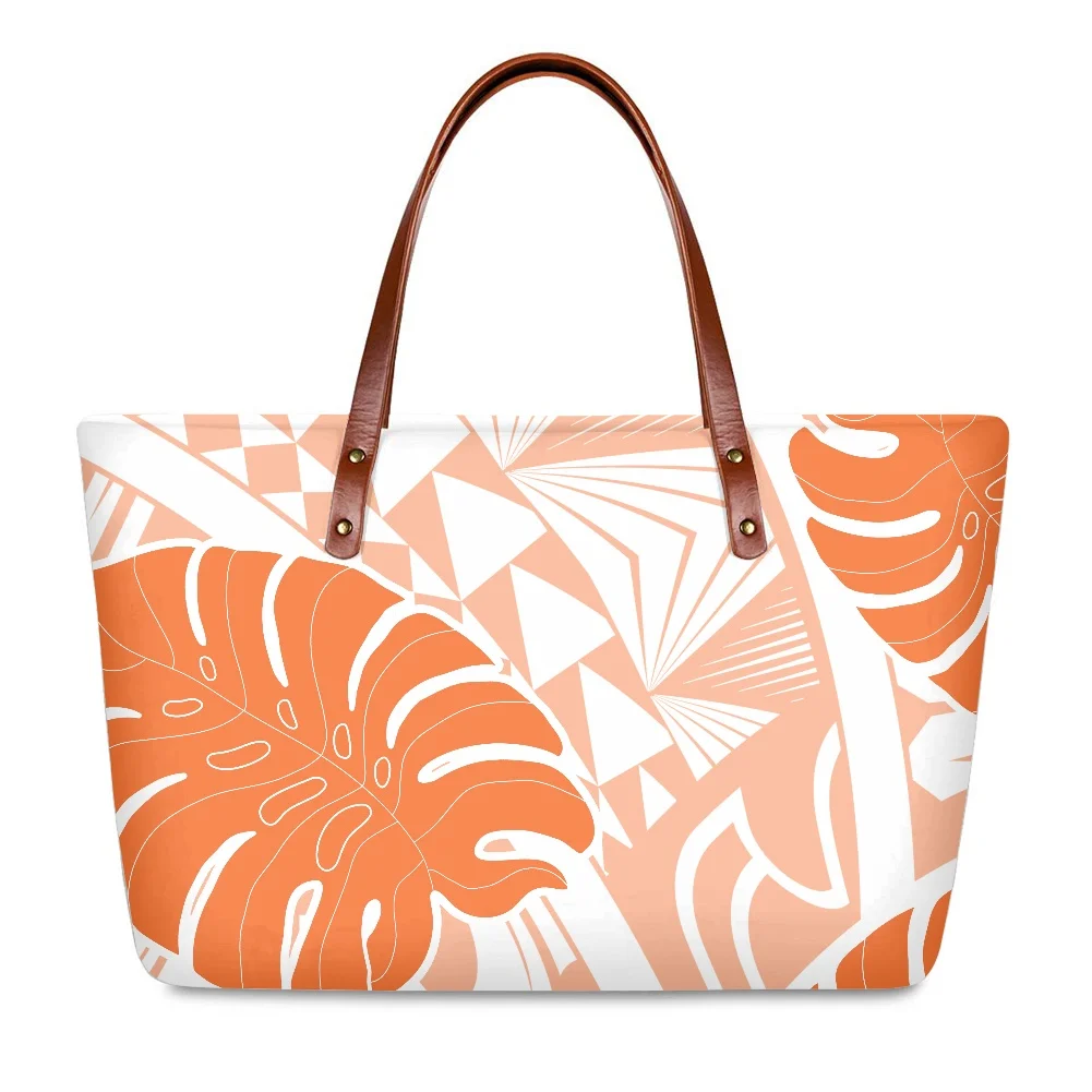 

Custom Womens Handbags Polynesian Traditional Tribal Hawaiian Flower Print luxury Designer Ladies Hobo Shoulder Bag Purses