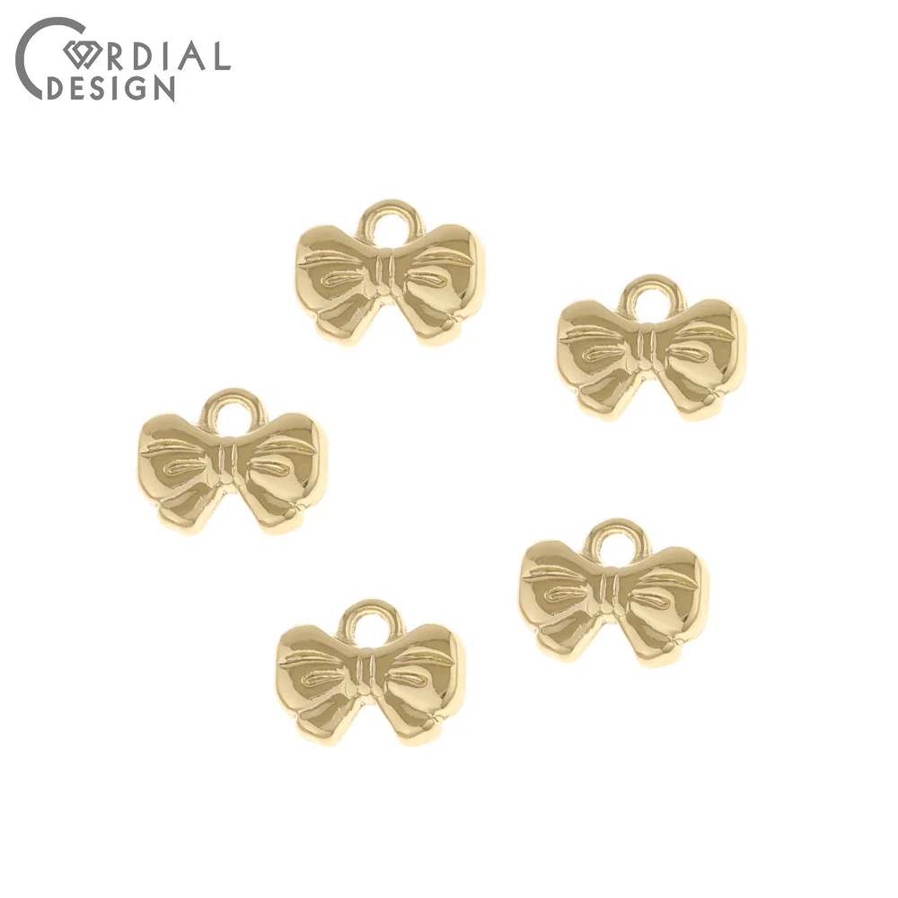 

Jewelry Accessories Cordial Design 200Pcs 9*12MM Jewelry Accessories Earrings Making Hand Made Bowknot Shapes DIY Charms Jewelry