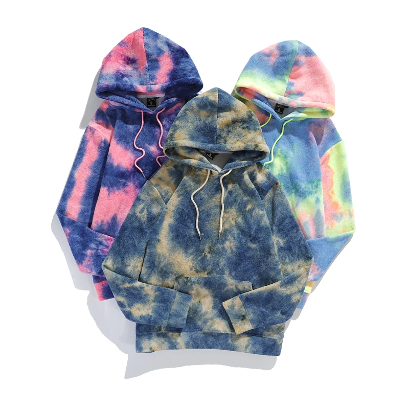 

Cheap custom wholesale men tie dye french terry streetwear hoodie