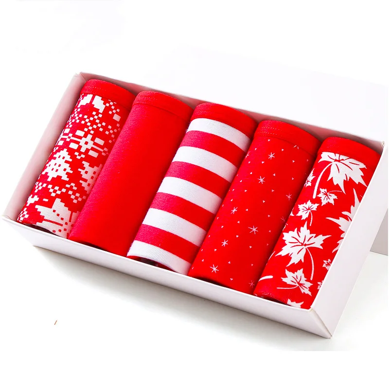 

Wholesale Luck Red Underwear Women's Seamless Briefs Cute Girls Underpants Female Soft Lingerie Cotton Breathable Women Panties
