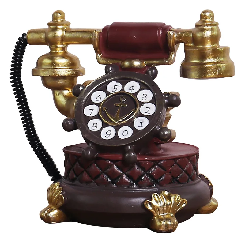 

Hot selling new design vintage telephone series decorated with coffee bar home furnishings shop decorations office accessories, Customized color