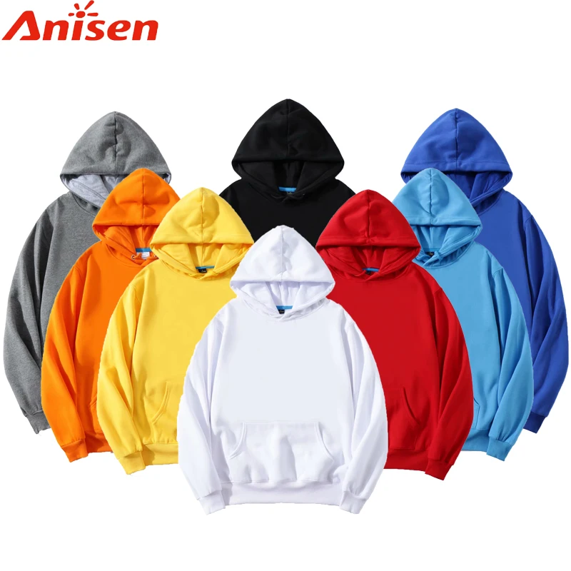 

2022 new custom embossed 280gsm high quality plain white french terry hoodie oversized blank custom logo men's hoodies, Customized color