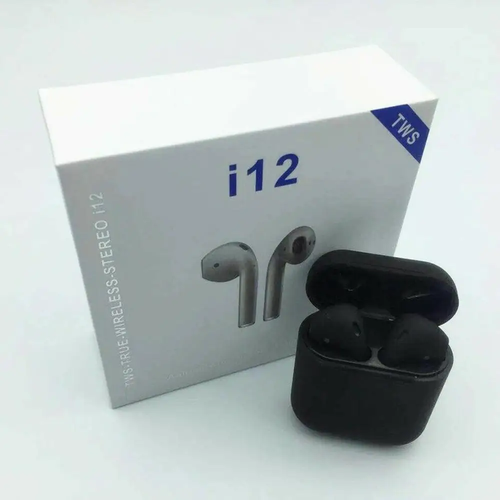 

High Quality i12 Earphone Wireless Binaural Calls Earbuds 1:1 size pods