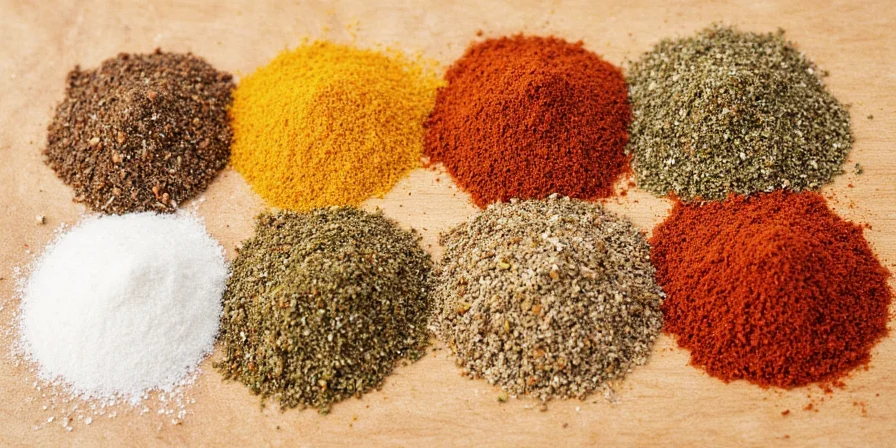 Chef adding savory seasoning to dish