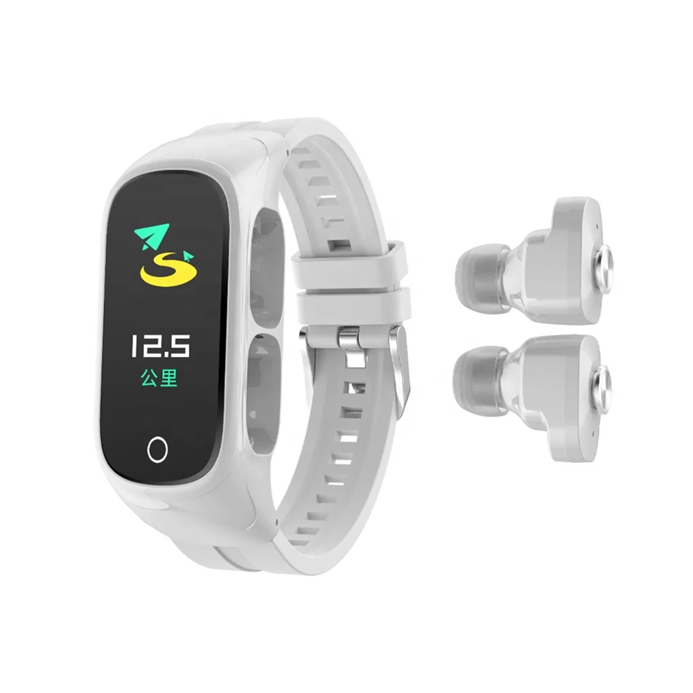 

2021 New Hot Bracelet With Headset Headphones N8 Fitness Smart Watch