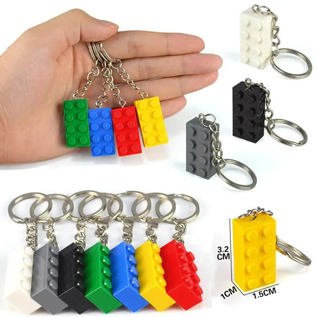 

Keyring Promotional Diy Block Keychain Rainbow Plastic Logo Keychains For Sale Small Gifts