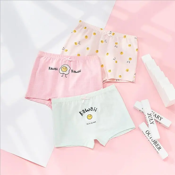 

Wholesale 3 Pieces Kids Cotton Underwear Sets, Children Anti-Bacterial Baby Girls' Cartoon Pantie underwear