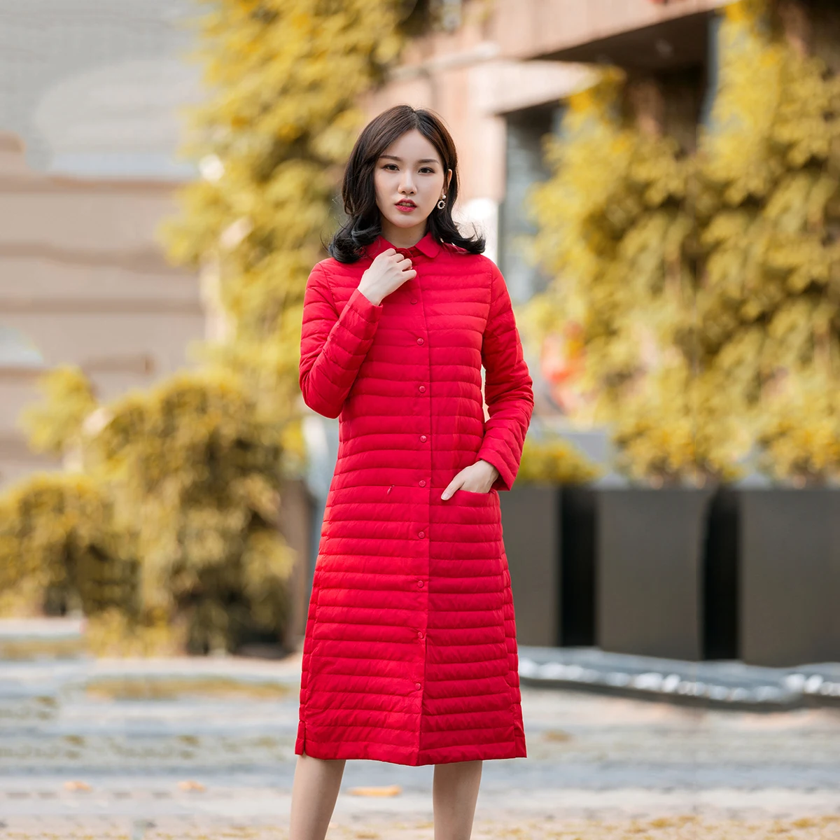 

Waterproof winter coat for women ultra-light down coat for women colour matching, Picture color