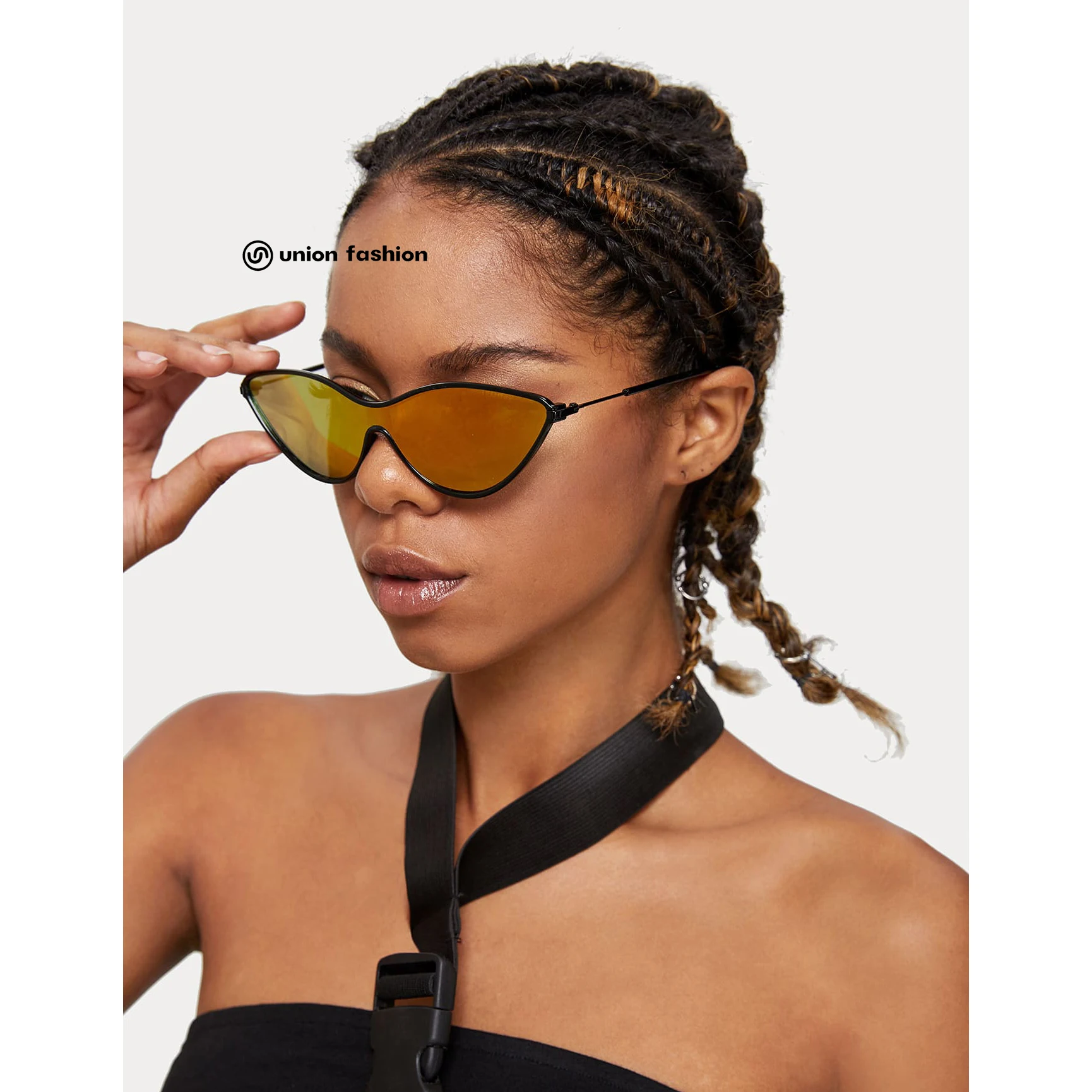 

Premium Quality Fashion Ladies Male Personality Cool Oversized Sun Glasses, 1 color