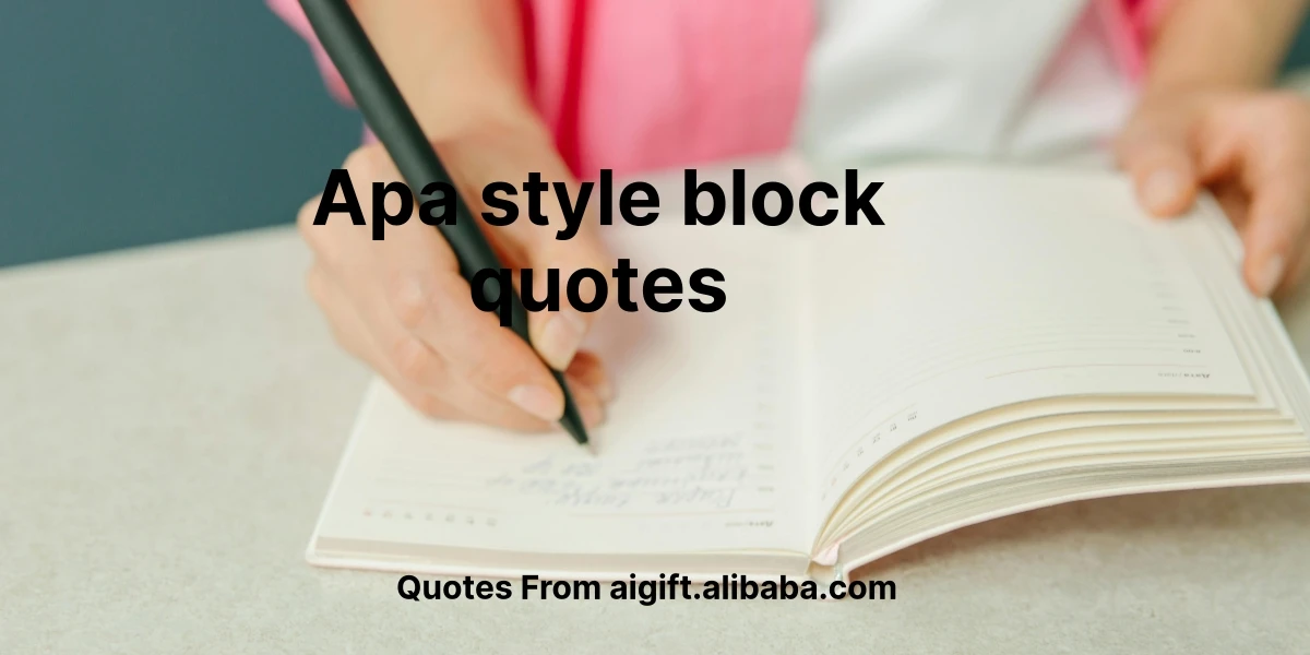 apa style block quotes