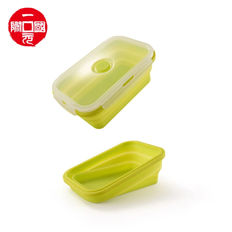 

500ML Reusable Silicon Folding Bowl Silicone Freezer Food Storage Container Lunch Box
