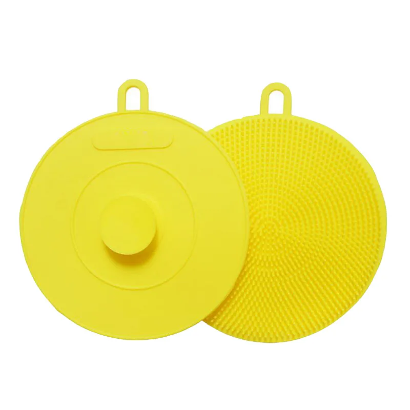 

Suction Cup Silicone Dishwashin Brush Pot Brush Fruit Cleaning Brush Artifact Remove Oily Kitchen Cleaning Helper