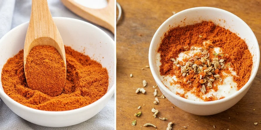 Thermometer next to caldo seasoning