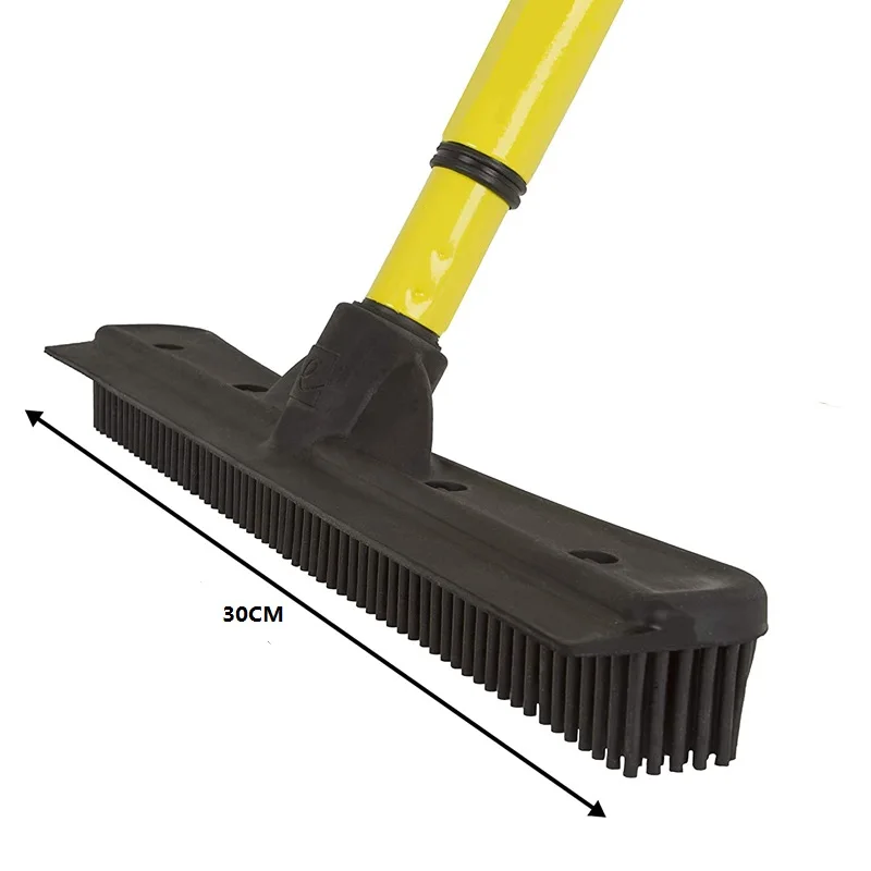 

Amazon TPR Soft Bristle Broom Floor Squeegee Brush Rubber Broom Squeegee Floor Cleaning Brush