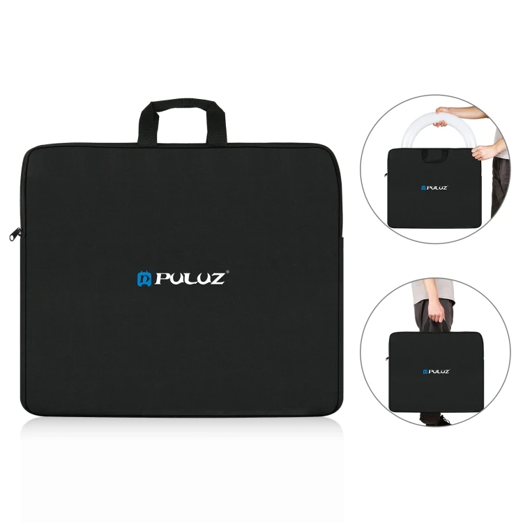 

PULUZ Portable Carry Handbags Durable Zipper Storage Bag For 46cm Ring LED Lights Packing With Handle, Black