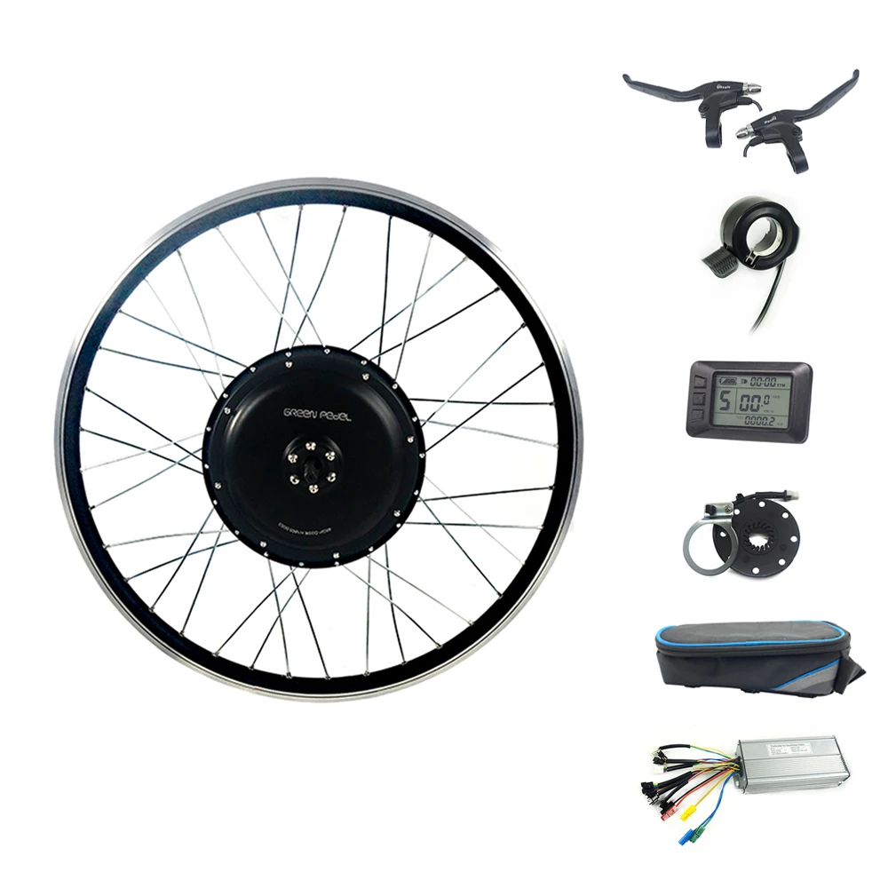 

Greenpedel 48v 1500w hub motor electric bike 26 inch rear wheel ebike conversion kit