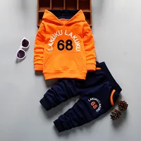 

Letter print fashion kids clothing boys hoodies suits for 5 years old kids girl