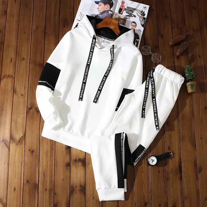 

Thin Tracksuits Casual Running Sports Men Hoodie Clothing Custom Mens Xxl Joggers Oem Customized Spring, White,white+black,black