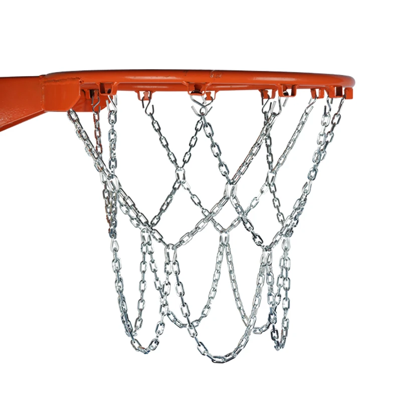 

BOHU Alloy Steel basketball steel net chain Galvanized basketball steel net Powder Coated basketball Net, Gloss silver/red white/red white blue