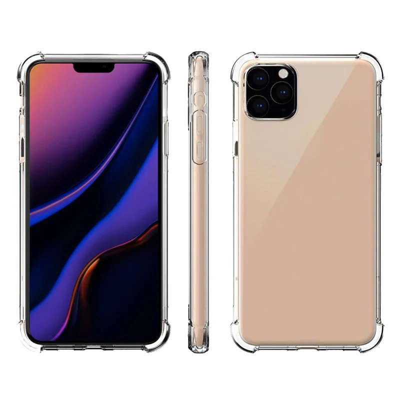 

Transparent Phone Case For iPhone 11 12 13 PRO MAX and Samsung Anti-knock TPU Protective Shockproof Clear Cover
