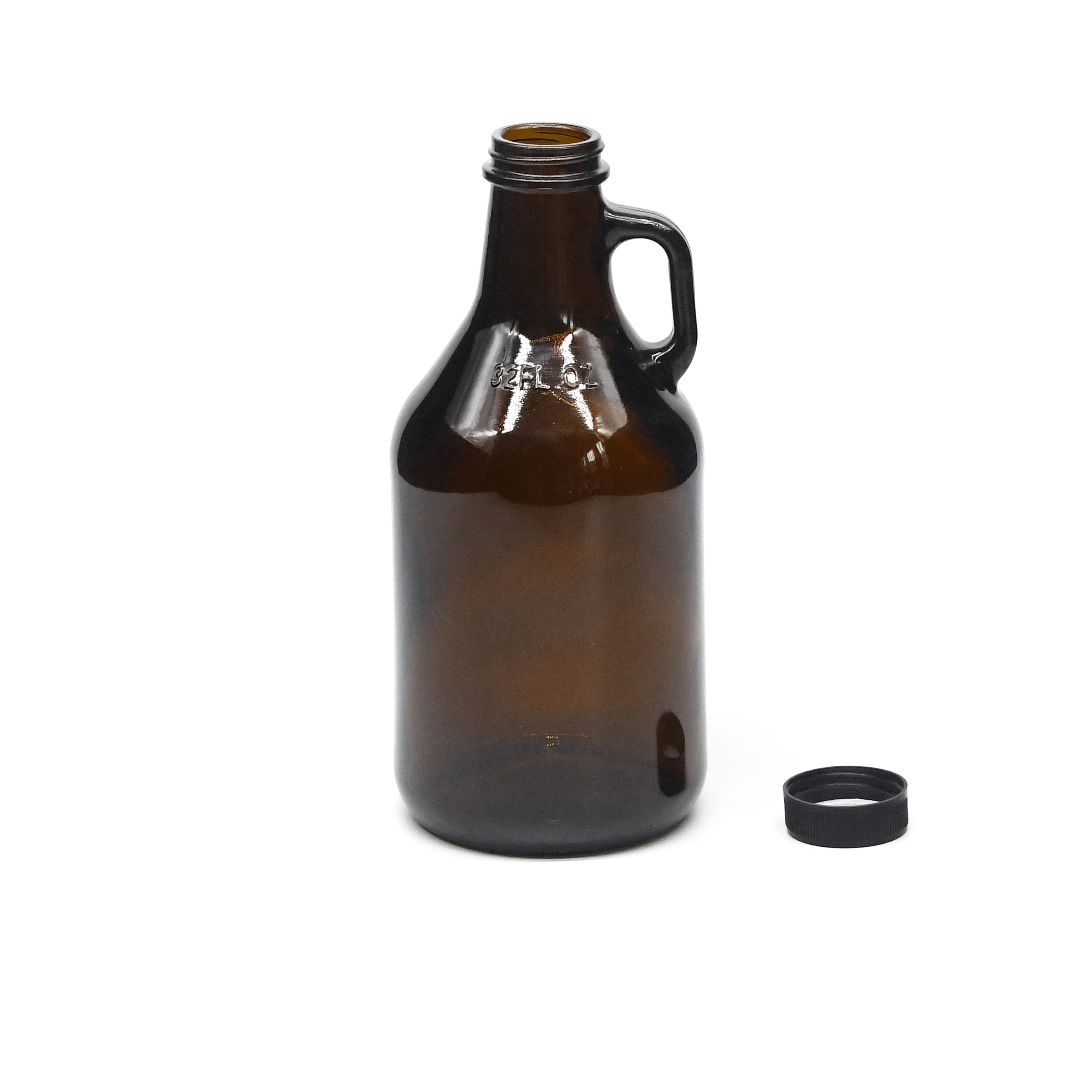 1l 32oz 1/4 Gallon 1000ml Glass Amber Beer Glass Water Wine Growlers