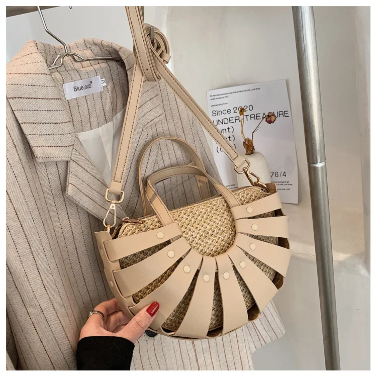 

seagrass External premium leather woman handbag