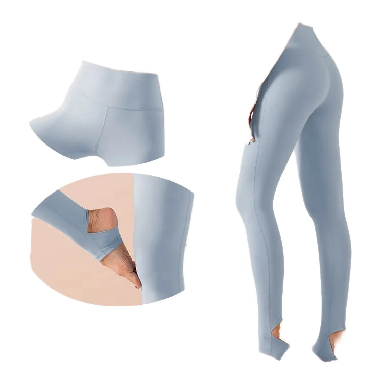 High-Waisted脚踝开衩弹力Yoga Pants