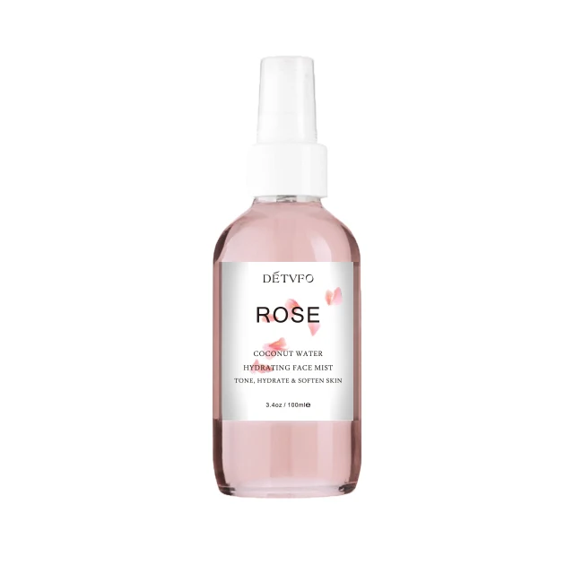 

100ml private label rose face toner mist spray witch hazel face toner rose water skin toner