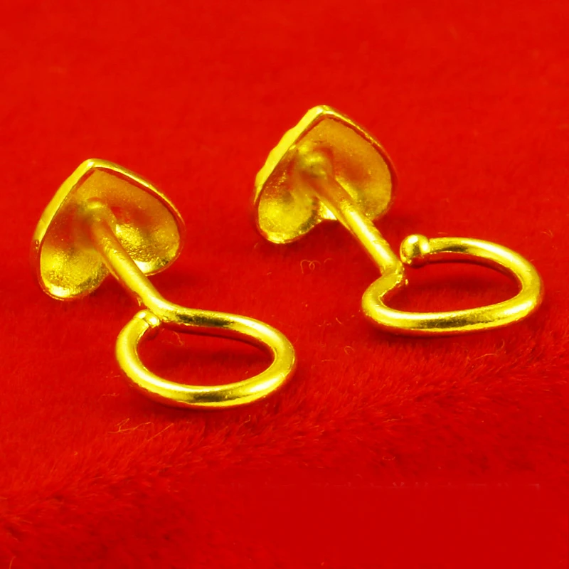 

Certified Gold Stud Earrings 9999 Pure Gold Earrings Love Little Fans Pure Gold Jewelry Men And Women