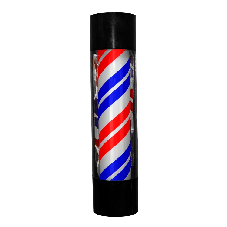 

Red White Blue Hair Salon Logo Waterproof Rotating Light Salon Shop Sign LED Barber Pole, Red blue white