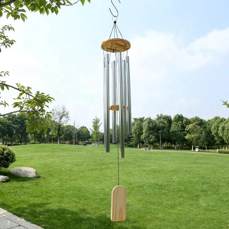 

Garden Wind Chime Aluminium Tubes Memorial Wind Bells for Outdoor Garden and Home Decor, Picture showed