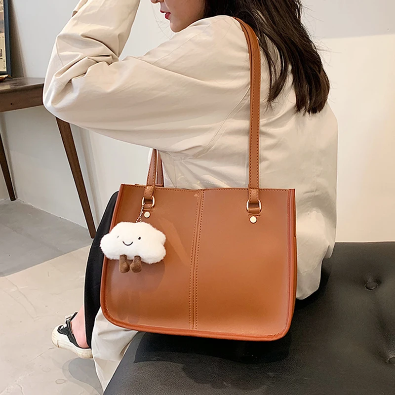 

Women's shoulder bags custom tote bag ladies purse fashion trends ladies bags ladies handbag, Brown/black/khaki/white