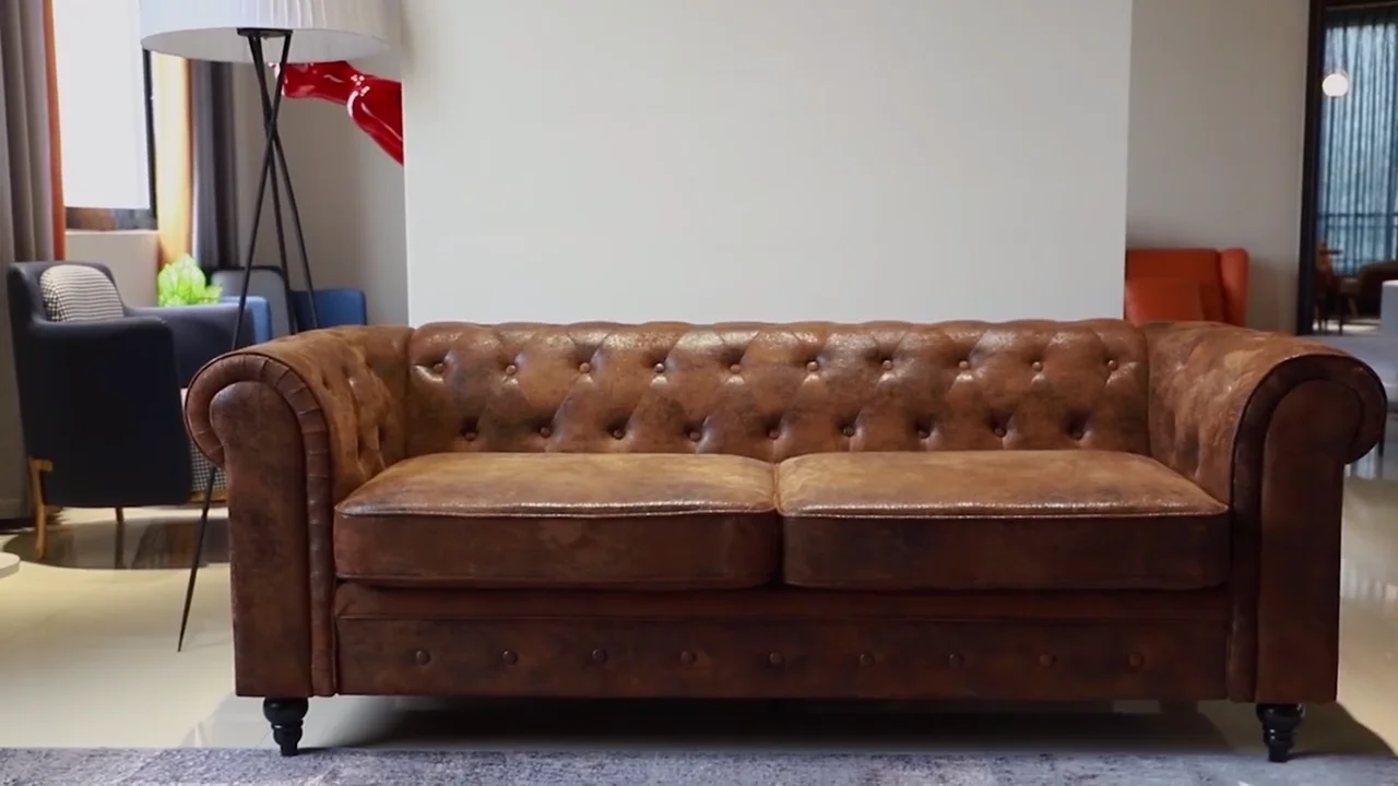 Sans Wholesale High End Kd Chesterfield Sofa Set 1+2+3 Seater For