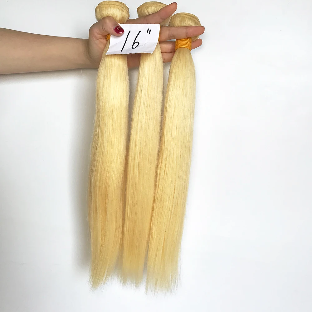 

Cheap raw unprocessed wholesale virgin brazilian 613 hair straight blonde human hair bundles