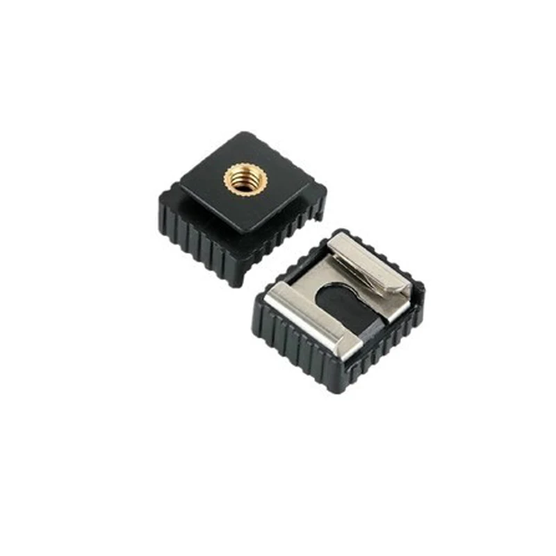 

SC-6 SC6 Cold Hot Shoe Adapter Standard Mount Hotshoe to 1/4 Thread For Flash Speedlite Tripod Photo Studio Accessories, Black