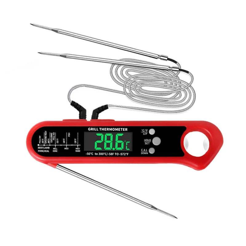 

Meat Thermometer Digital Instant Read Meat Food Kitchen termometer Candy BBQ Grill Thermometer Food Thermometer, Red